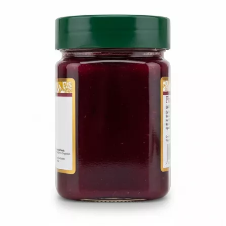 Back label of Donya plum paste jar with ingredients and storage instructions