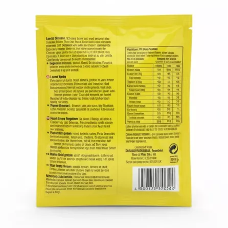 Sofra Lentil Soup Mix packet back with ingredients and nutritional info