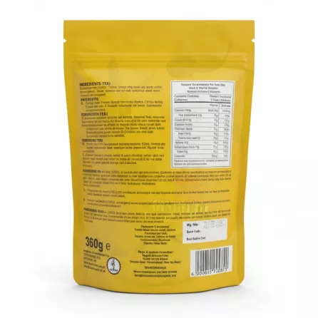 Roberts Gold Tea Ginger Tea with Lemon pouch back with ingredients and instructions