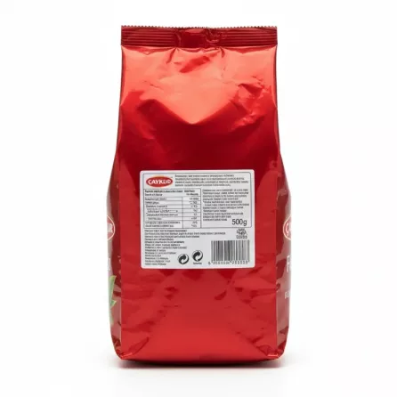 Back view of Çaykur Filiz Black Tea 500g packaging with product information label