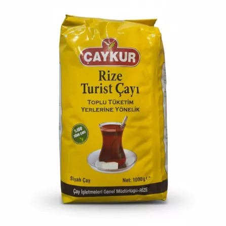 Çaykur Rize Black Tea 1000g pack side view showing brand and tea details