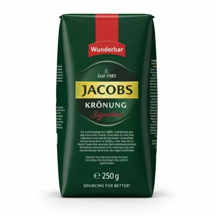 Jacobs Krönung Signature Coffee 250g back packaging with product description