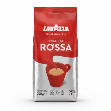 Lavazza Qualità Rossa red and white 250g ground coffee pack front view