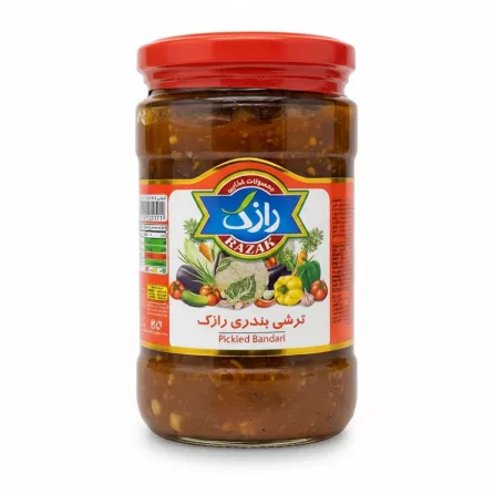 Jar of Razak Pickled Bandari showing front label