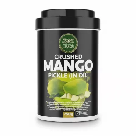 Heera Crushed Mango Pickle in Oil jar front view