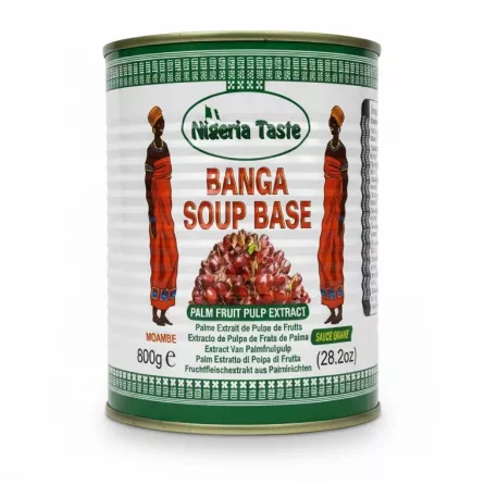 Nigeria Taste Banga Soup Base can front label showing palm fruit pulp extract