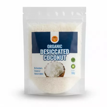 Packet of NaturFresh Organic Desiccated Coconut front