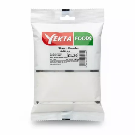 Yekta Foods starch powder white packaging front view