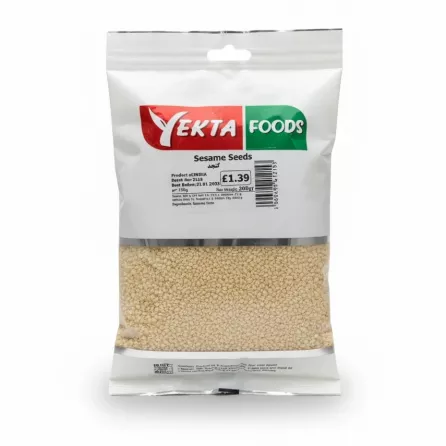 Front view of Yekta Foods Sesame Seeds 200g pack