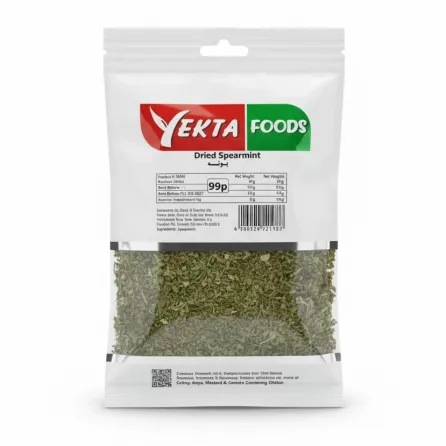 pack of Yekta Foods dried spearmint herb showing front label