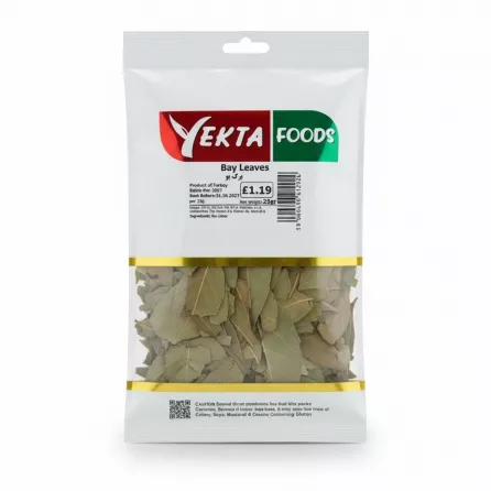 Yekta Foods pack of dried bay leaves front view