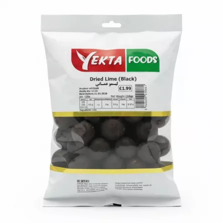 Yekta Foods package of dried black limes front view