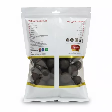 Yekta Foods package of dried black limes back view with nutritional info