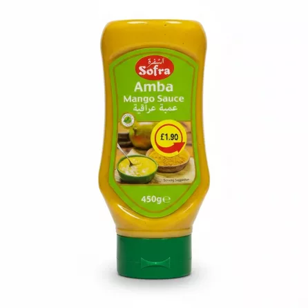 Sofra Amba Mango Sauce front label showing product and price
