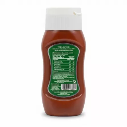Seres Foods Sweet & Sour Sauce 280g bottle back with ingredients and nutritional facts