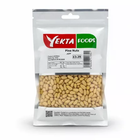 Yekta Foods Pine Nuts package front view