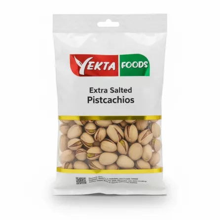 Yekta Foods Extra Salted Pistachios pack front view