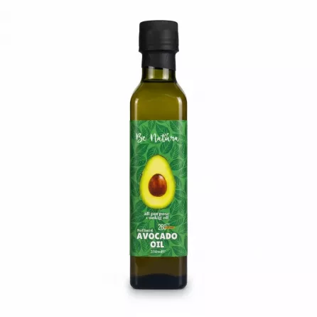 Bottle of Be Natura refined avocado oil front label