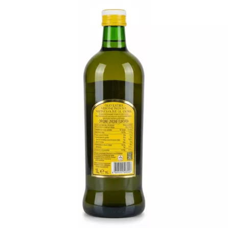 San Giovanni Desantis Extra Virgin Olive Oil 1L back label with nutritional info and barcode