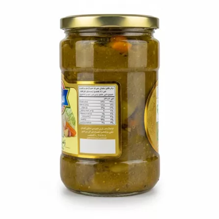 Razak Pickled Liteh jar side view showing barcode and nutrition label