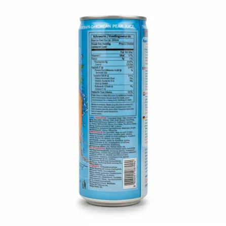 Nutritional facts and ingredients label of Korean Ginseng Energy Drink