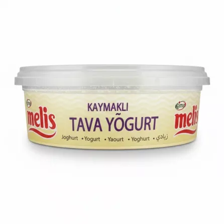 Melis Kaymakli Tava Yogurt container side view with product label