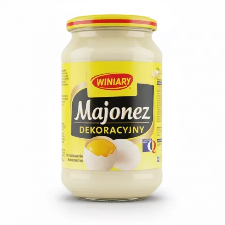Winiary Mayonnaise Classic in 700ml glass jar front view