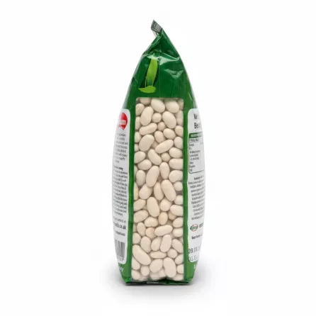 Rear side of Bodrum white beans package showing nutritional info and cooking instructions