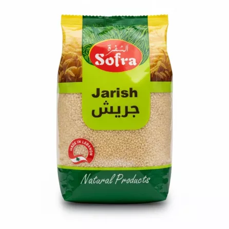 Sofra Jarish cracked wheat in green and yellow resealable bag