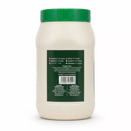 Back label of Alnakhla Tahini jar showing ingredients, customer care details, and barcode