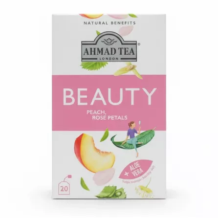 Ahmad Tea Beauty Peach Rose Petals box front