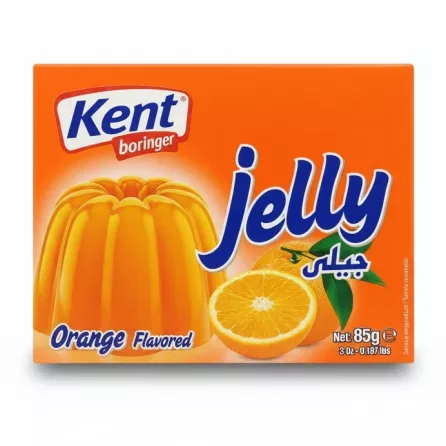 Kent Boringer Orange Flavored Jelly box front with orange design