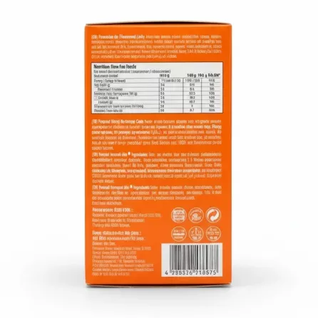 Kent Boringer Orange Flavored Jelly box back with ingredients and nutrition facts