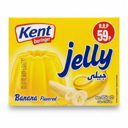 Kent Boringer banana flavoured jelly box front