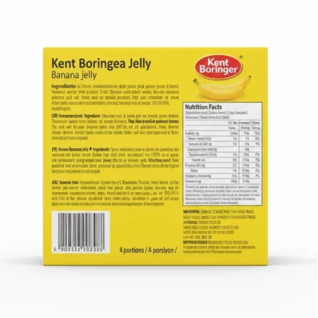 Kent Boringer banana jelly box ingredients and preparation details