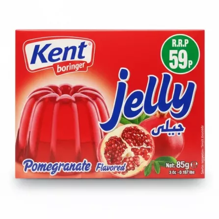 Kent Boringer pomegranate flavoured jelly box front
