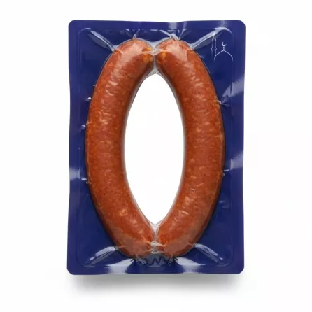 Vacuum-packed Milay Kayseri Suçuk spicy sausage in U-shape