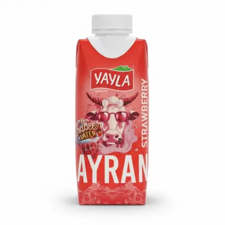 Yayla strawberry ayran drink carton front view