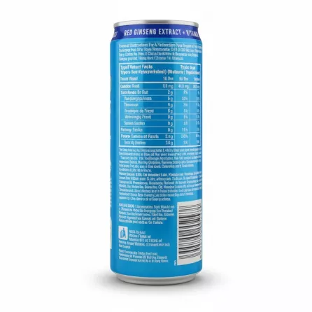 Carabao Energy Drink Ginseng nutritional facts and barcode label