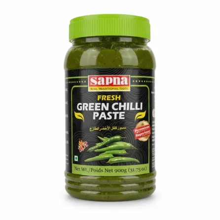 Sabna Fresh Green Chilli Paste jar front view