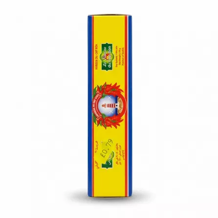 Close-up of La Femme du Cap Bon Harissa Paste box showing price sticker