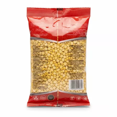 Back of Persia Food Chana Dal pack showing detailed product information