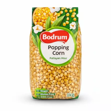 Bodrum brand 1kg bag of popping corn kernels