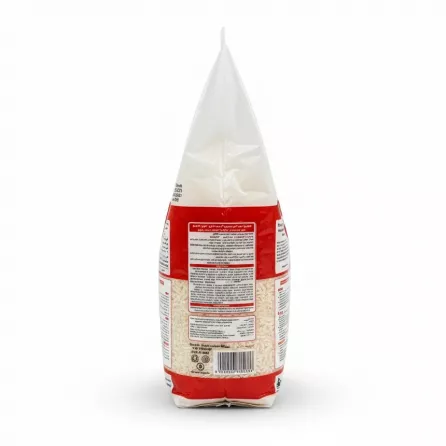 Back view of Golestan Premium Tarom Rice pack with production and expiry details