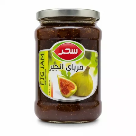 Sahar Fig Jam jar front label showing figs and brand logo