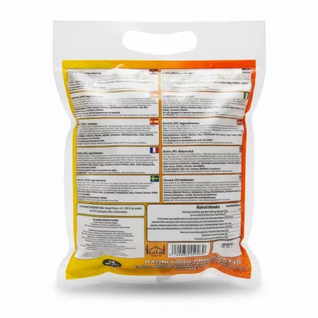 Back of Madni Charcoal Chicken Seekh Kebabs pack with ingredients and cooking instructions