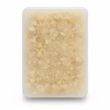 bottom of frozen fried garlic container