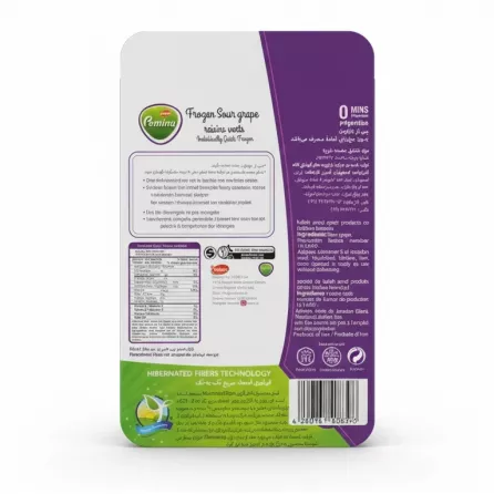 Kalleh Pemina Frozen Sour Grape Packaging Back