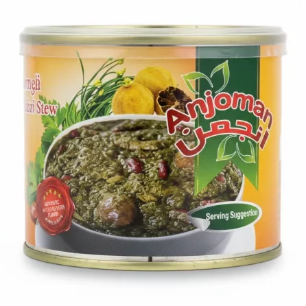 Anjoman Ghormeh Sabzi Stew canned product front label