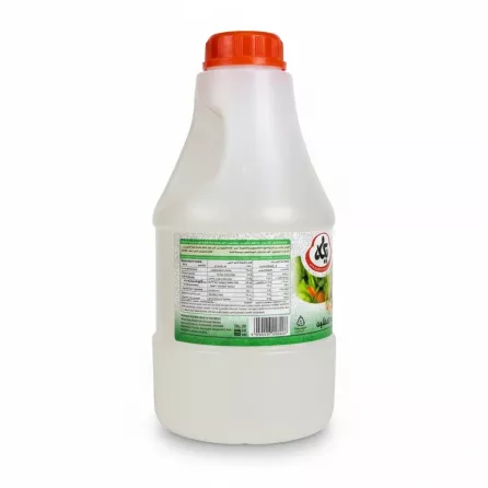 Back label of white distilled vinegar bottle showing ingredients and usage